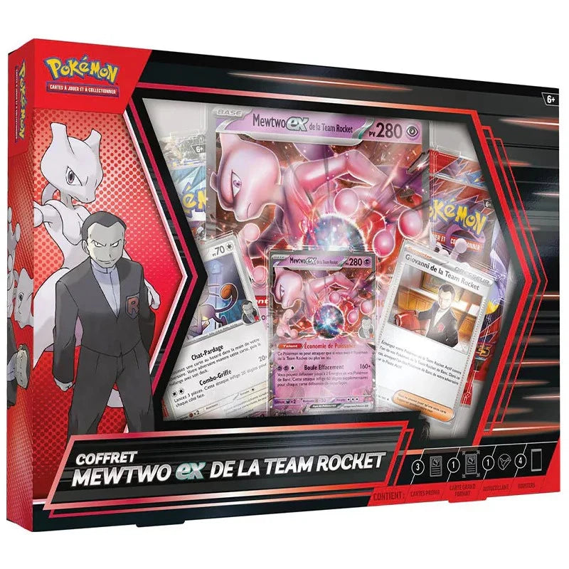 Pokémon - Coffret - 4 boosters - Mewtow EX de la team rocket