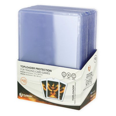 Phoenix Shield - Sleeves - Renforcées - Toploader - 3x4" Clear Regular - par 25